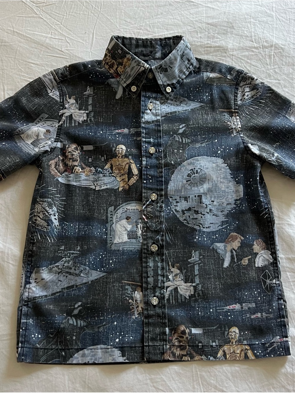 Reyn Spooner Star Wars Button-Down Kids Hawaiian Shirt Size S
